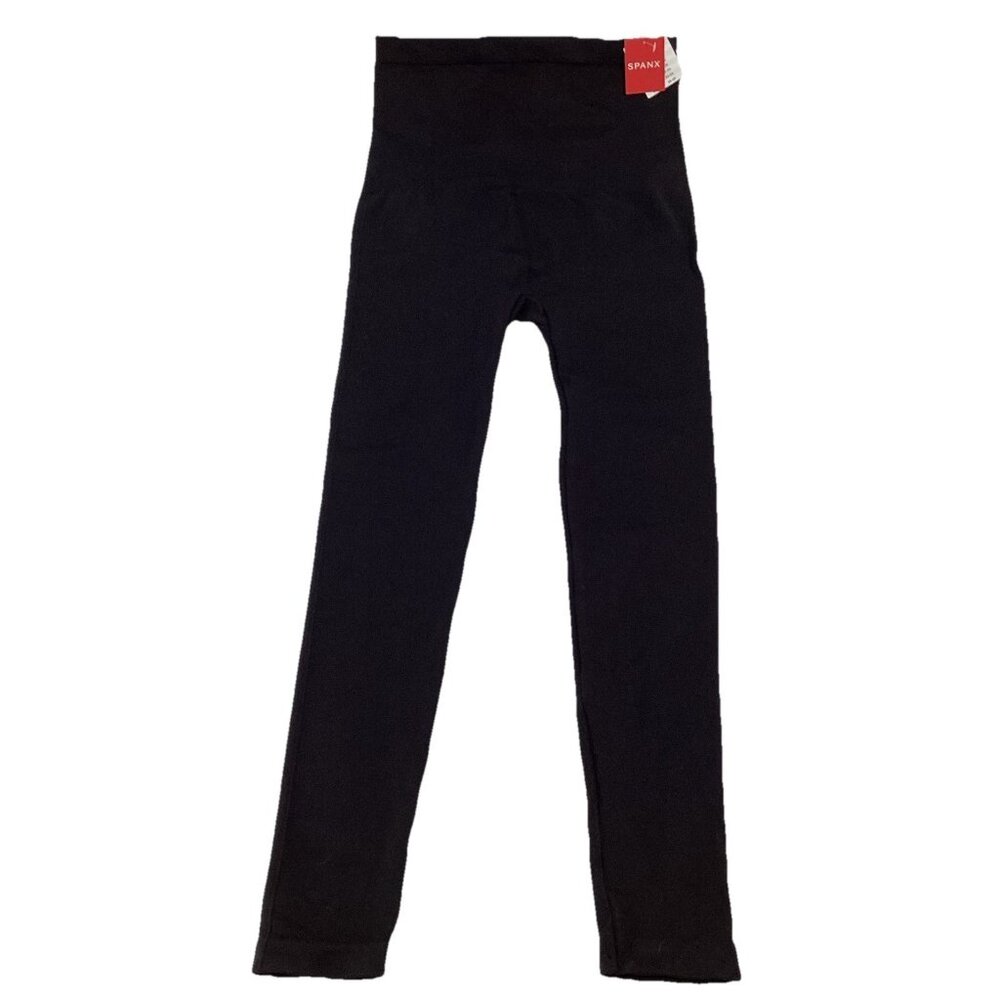 SPANX Womens Sz XL EcoCare Look At Me Now High-Waisted Seamless Leggings Black